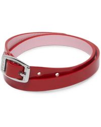CAREL PARIS - Bracelet Double Tour En Cuir De Veau Verni - Lyst