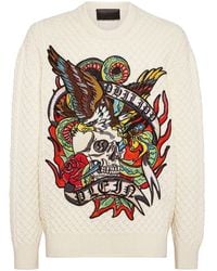 Philipp Plein - Jersey Tattoo con estampado gráfico - Lyst