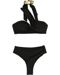 Elisabetta Franchi - One-Shoulder Jewelled Bikini - Lyst