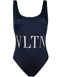 Valentino Vlnt Print Swimsuit - Blue