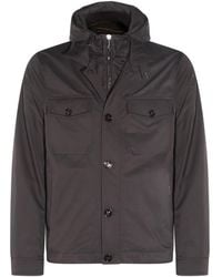 Moorer - Kapuzenjacke Mit Knöpfen - Lyst