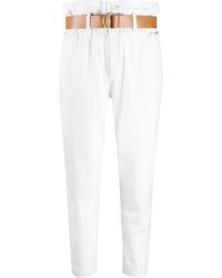 Liu Jo ベルテッド クロップドジーンズ - ホワイト