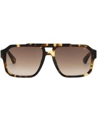 Philipp Plein - Tortoiseshell-Effect Geometric-Frame Sunglasses - Lyst