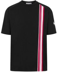Moschino - Stripe-trim Cotton T-shirt - Lyst