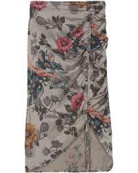 Bimba Y Lola - Floral-print Midi Skirt - Lyst