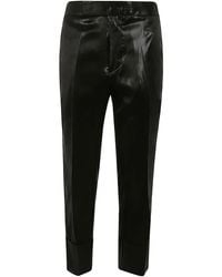 SAPIO - Satin-Finish Cuffed Trousers - Lyst