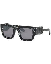 Philipp Plein - Marbled Square-Frame Sunglasses - Lyst