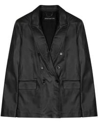 Department 5 - Double-Breasted Leather Blazer - Lyst