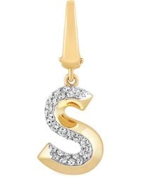 Tryst - 18Kt Alphabet S Gelbgoldanhänger Mit Diamant - Lyst
