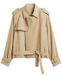 Frankie Shop - Buttoned Belted Coat - Lyst