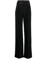 LAQUAN SMITH - Sash-detail Tailored Wool Trousers - Lyst