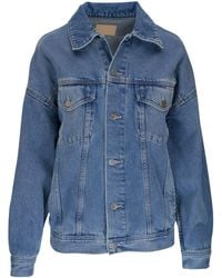 AG Jeans - Spread-collar Denim Jacket - Lyst