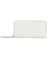 Maison Margiela Zip Around Compact Wallet in White | Lyst Canada