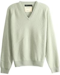 Frenckenberger - V-Neck Raglan-Sleeve Sweater - Lyst