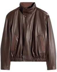 Lemaire - Leather Bomber Jacket - Lyst