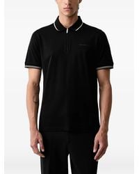 KARL LAGERFELD - Zip-Fastening Tipped Polo Shirt - Lyst