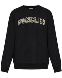 Moncler - Embroidered Logo Sweatshirt - Lyst