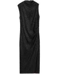 BOSS - Stand-Collar Maxi Dress - Lyst