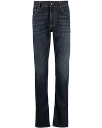 Canali - Low-rise Straight-leg Jeans - Lyst