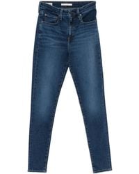 Levi's - Denim Jeans Met Vijf Zakken En Donkere Wassing - Lyst