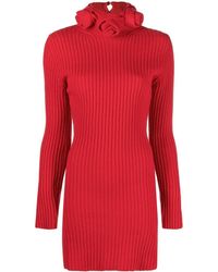 Blumarine - Roll-neck Wool Mini Dress - Lyst