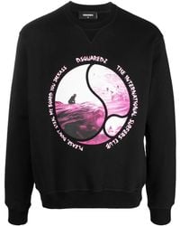DSquared² - Logo-Print Cotton Sweatshirt - Lyst