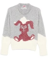 KENZO - Cartoon-Intarsia Sweater - Lyst