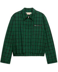 Marni - Checked Wool-Gabardine Jacket - Lyst