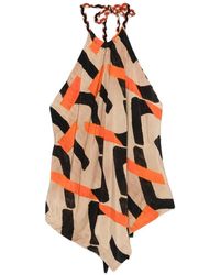 Dixie - Top Con Estampado Gráfico Y Cuello Halter - Lyst