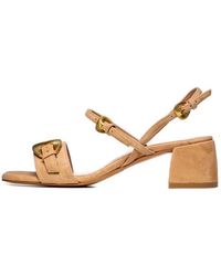 Poche Paris - Buckle-Embellished Block-Heel Sandals - Lyst