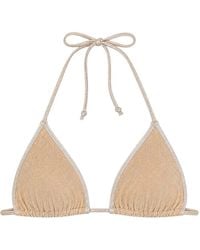 MC2 Saint Barth - Glitter-Detail Halterneck Bikini Top - Lyst