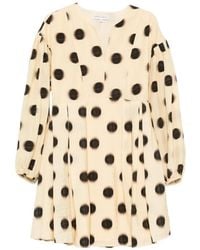 Stine Goya - Polka-Dot Balloon-Sleeve Dress - Lyst