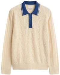 GANT - Cable-Knit Polo Shirt - Lyst