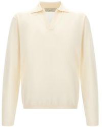 LARMERI STUDIO - Touch V-Neck Polo Shirt - Lyst