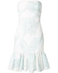 Bambah - Schulterfreies Kleid Mit Blumen-Print - Lyst