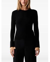 Twinset - Ribbed-Knit Contrast-Cuff Sweater - Lyst