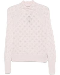 Ermanno Scervino - Pointelle-Knit High-Neck Sweater - Lyst