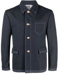 Thom Browne - Contrast-Stitch Denim Jacket - Lyst