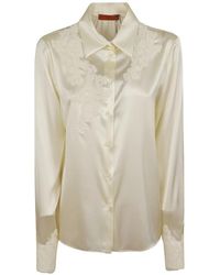 Ermanno Scervino - Lace-Trimmed Satin Shirt - Lyst