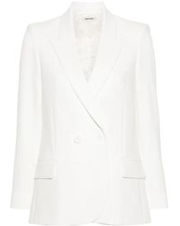 Zadig & Voltaire - Visit Peace And Love Diamanté-Embellished Stretch-Woven Blazer - Lyst