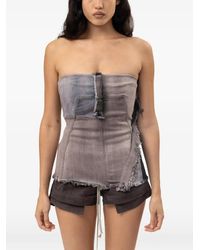Rick Owens - Maria Denim Bustier Top - Lyst