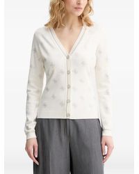 Guess - 4G Logo Rhinestones Cardigan - Lyst