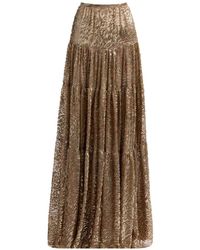 Elie Saab - Tiered Maxi Skirt - Lyst