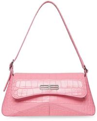 Balenciaga - Xx Flap Crocodile Embossed Leather Shoulder Bag - Lyst