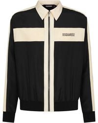 DSquared² - Logo-Print Silk Jacket - Lyst