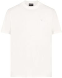 Emporio Armani - T-Shirt mit Logo-Applikation - Lyst