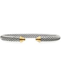 David Yurman - 14Kt And Sterling Classic Cable Bracelet (5Mm) - Lyst