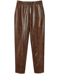 Twinset - Snake-Effect Cropped Trousers - Lyst