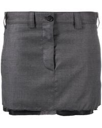 Miu Miu - Tailored Mini Skirt - Lyst