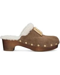 Dolce & Gabbana - Mocassins En Daim À Plaque Logo - Lyst
